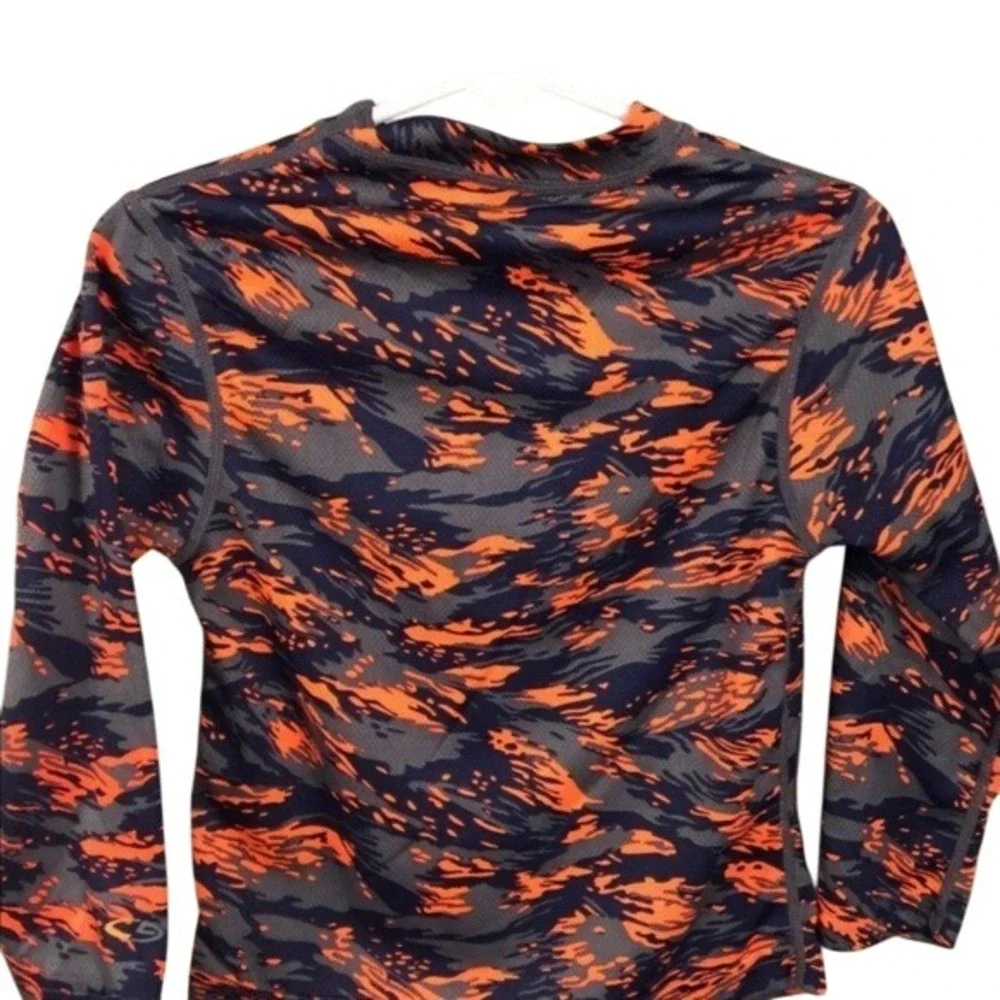 Champion C9 Kids Boys XS Thermal Sleepwear‎ Set Orange Black Long Sleeve